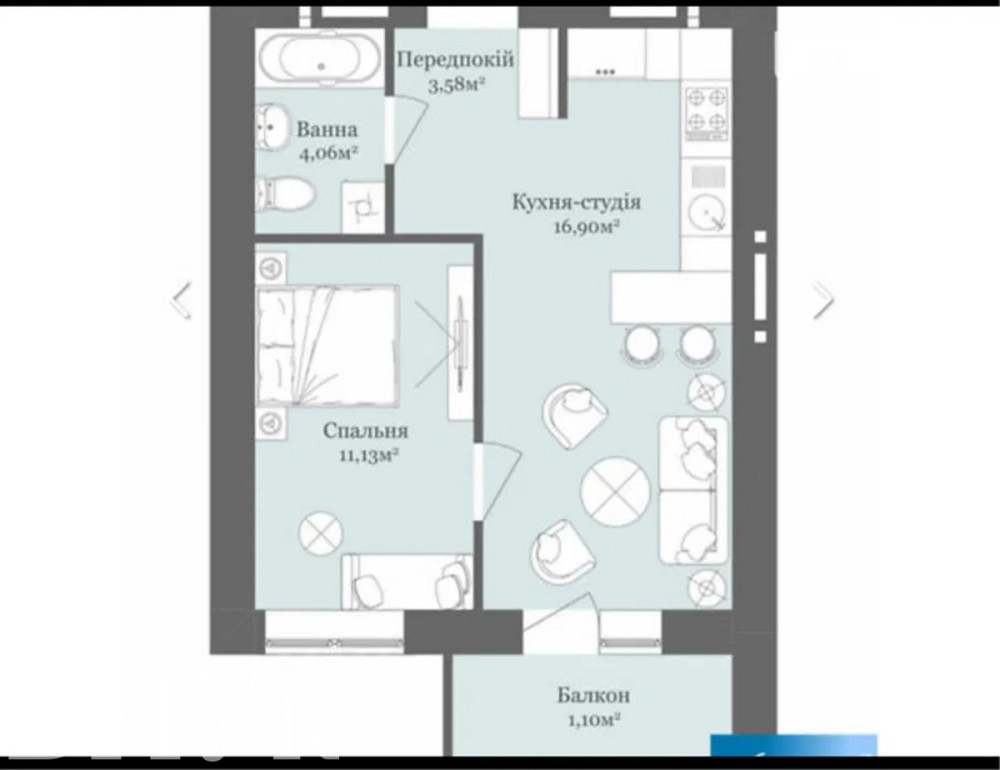 Продаж Квартира 1-кімнатна, 9/9 поверх Ужгород - фото 2