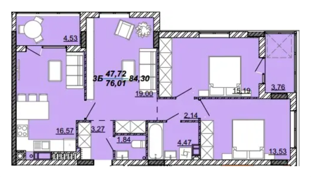 Продаж Квартира 3-кімнатна, 7/8 поверх на вул. Дубенська Кременець - фото 12