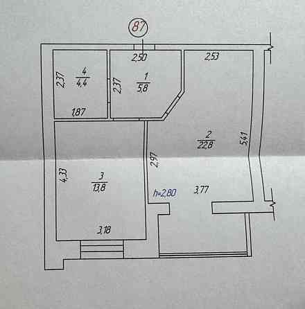 Продаж Квартира 1-кімнатна, 12/12 поверх на Князів Коріатовичів Vinnytsya