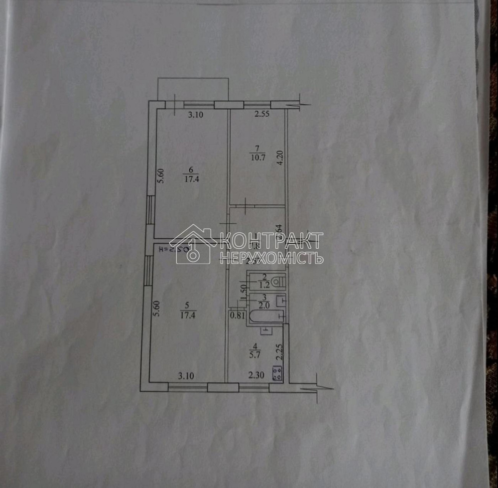 Продаж Квартира 3-кімнатна, 4/5 поверх на вул. Гвардійців Широнінців Харьков - изображение 7