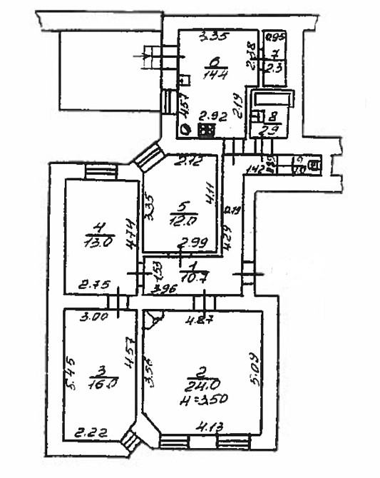 Продаж Квартира 4-кімнатна, 2/4 поверх на Коблевская улица, 29 Одеса - фото 8