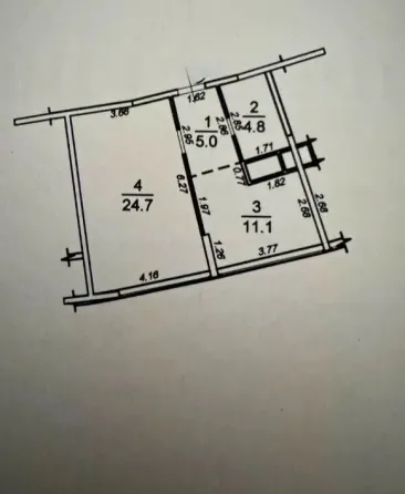 Продаж 1к Квартира 46 кв.м КАМАНИНА Одеса