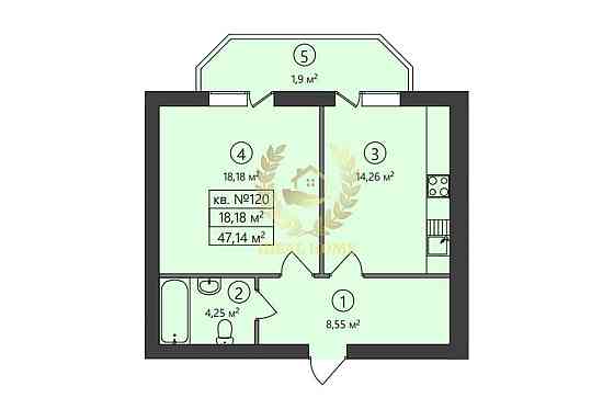 Оголошення: Продаж 1-кімнатної квартири в ЖК Family-2, Гатне 