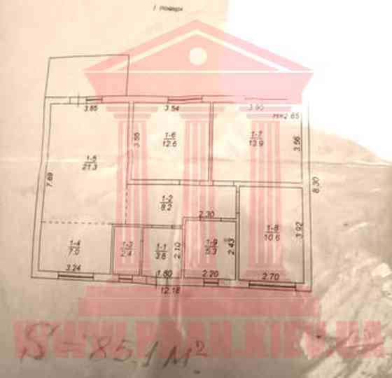 Продаж 1-поверховий Будинок з ділянкою 5 сот 85 кв.м  на Спортивный Бориспіль