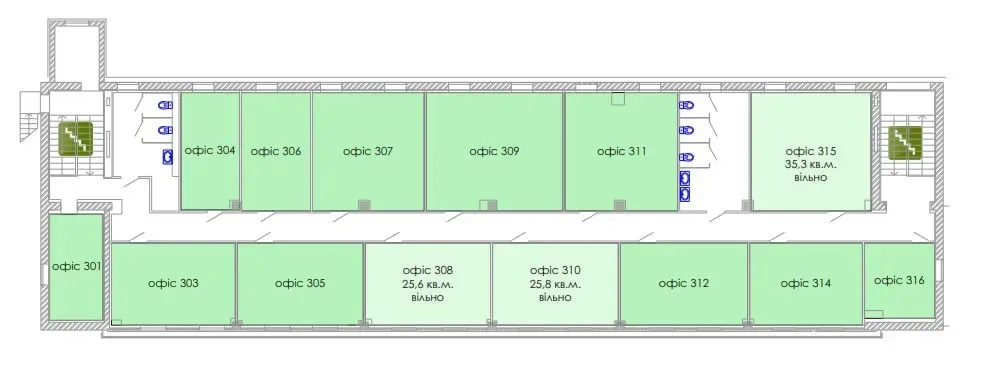 Здається Офісні приміщення площа 25 кв.м Дніпро Слобожанський прс. Дніпро - фото 7