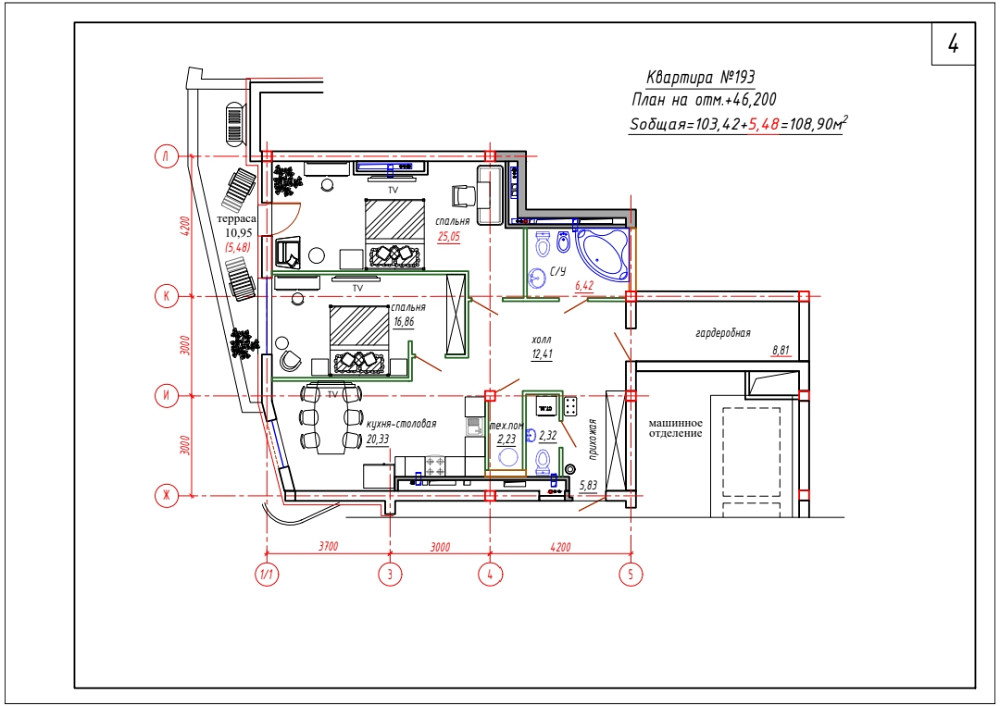 Продам 3-х комнатную квартиру с видом на море в ЖК "Париж" (Французский бульвар) Одеса - фото 13