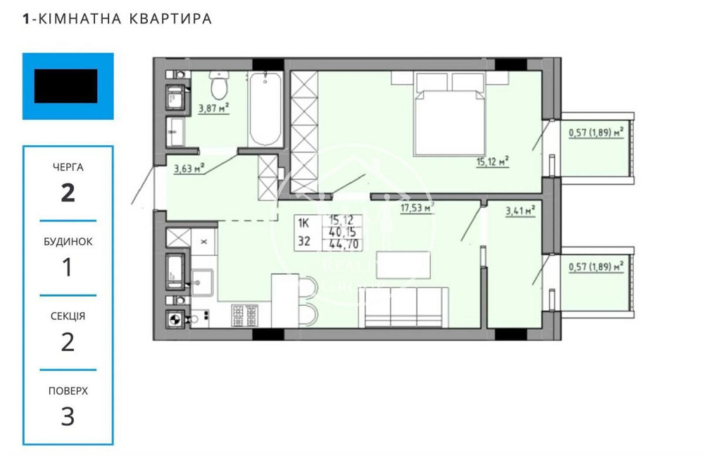 Продаж Квартира 1-кімнатна, 3/5 поверх на Орлика Львов - изображение 2