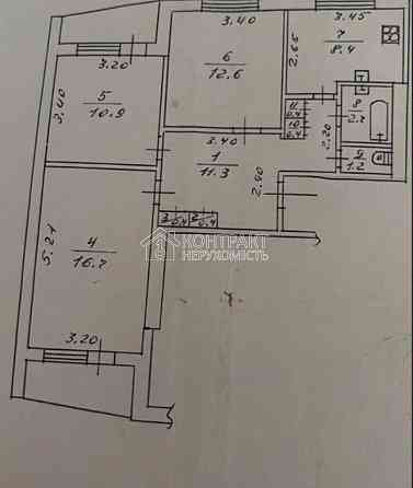 Продаж Квартира 3-кімнатна, 11/16 поверх на вул. Ювілейний Харків