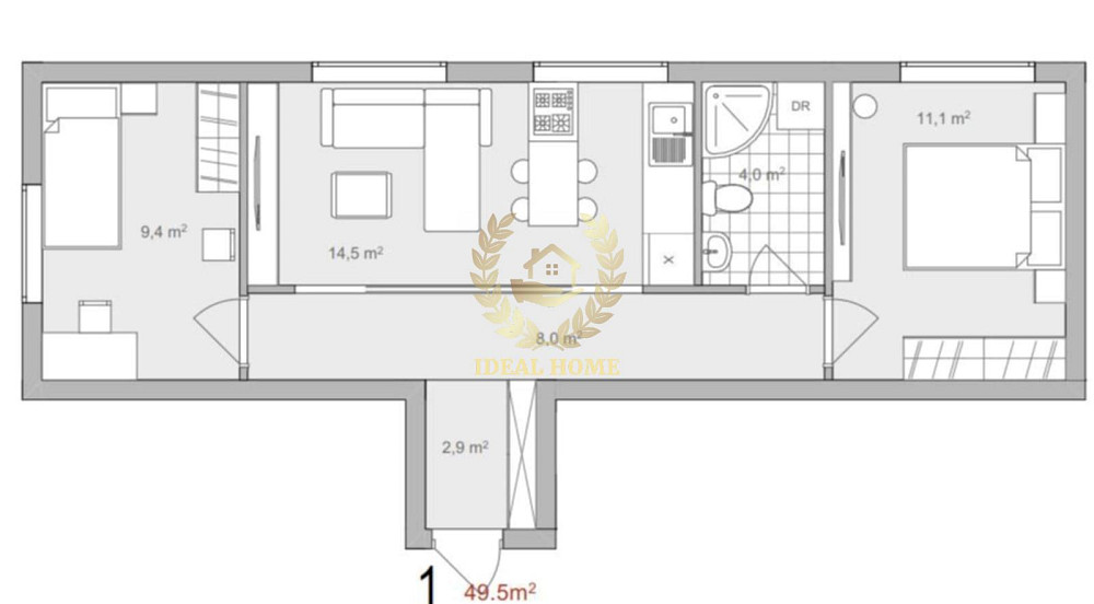 Продаж Квартира 2-кімнатна, 2/4 поверх на Полесская ул., 4  - фото 2