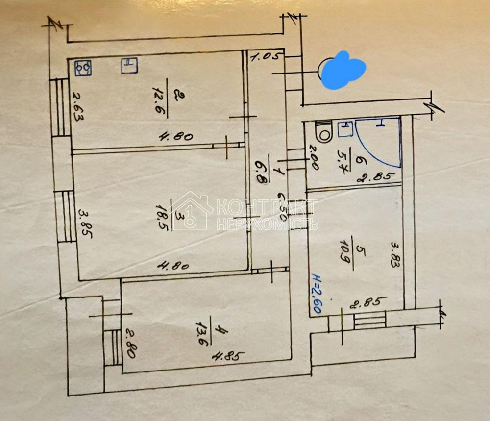 Продаж Квартира 3-кімнатна, 3/14 поверх на вул. Аерокосмічний Харків - фото 12
