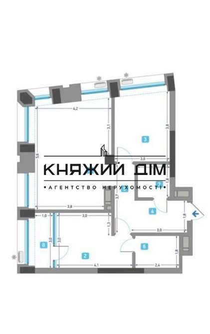 Продажа видовой 3-х к. квартиры ЖК Славутич. №21137513 Київ - фото 4