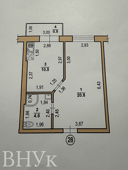 Продаж Квартира 1-кімнатна, 4/5 поверх на Дубнівська Підгайці - фото 9