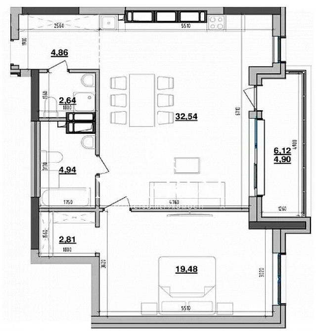 Продаж Квартира 1-кімнатна, 20/26 поверх на вул. Коновальця Євгена Київ - фото 5