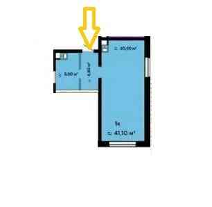 Продаж Квартира 1-кімнатна, 1/21 поверх на Литературная улица, 10 Одесса