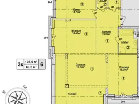 Продаж 3к Квартира 108.6 кв.м ЖК Rezydencja Zalizna Voda Львів - фото 15