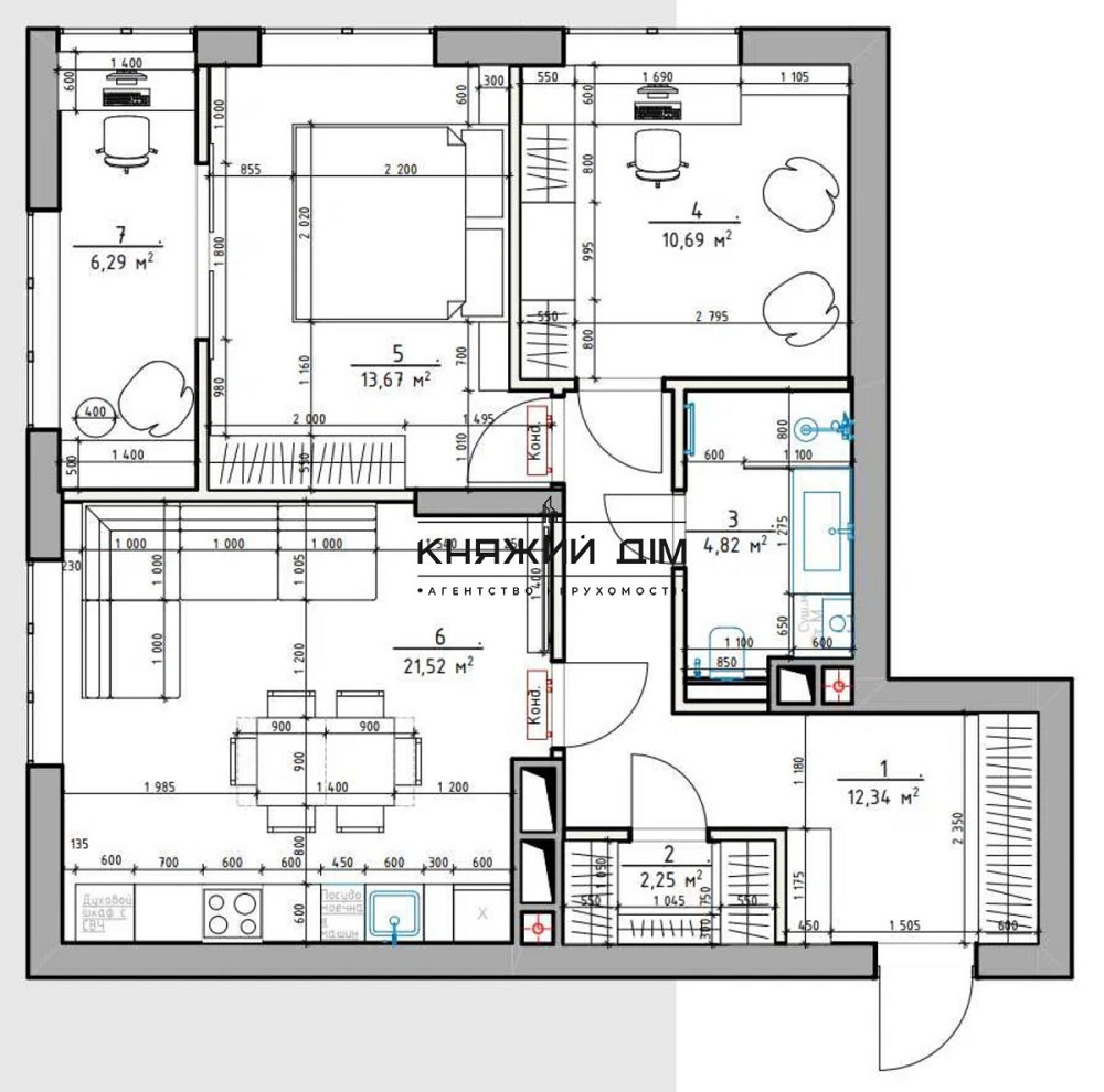 Продаж 2 кімнатної роздільної  в ЖК SEVEN,м.Осокорки Київ - фото 9