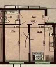 Продаж Квартира 1-кімнатна, 19/23 поверх на Максимовича Михайла вул., д. 32-Б Київ