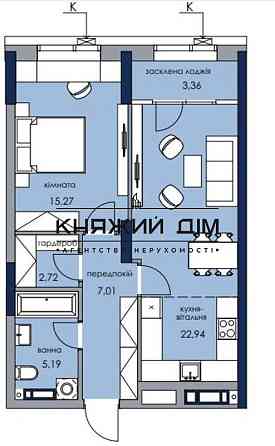 Продаж 1к Квартира 18 кв.м Жмаченко Генерала ул./Князя Романа Мстиславича вул. Киев