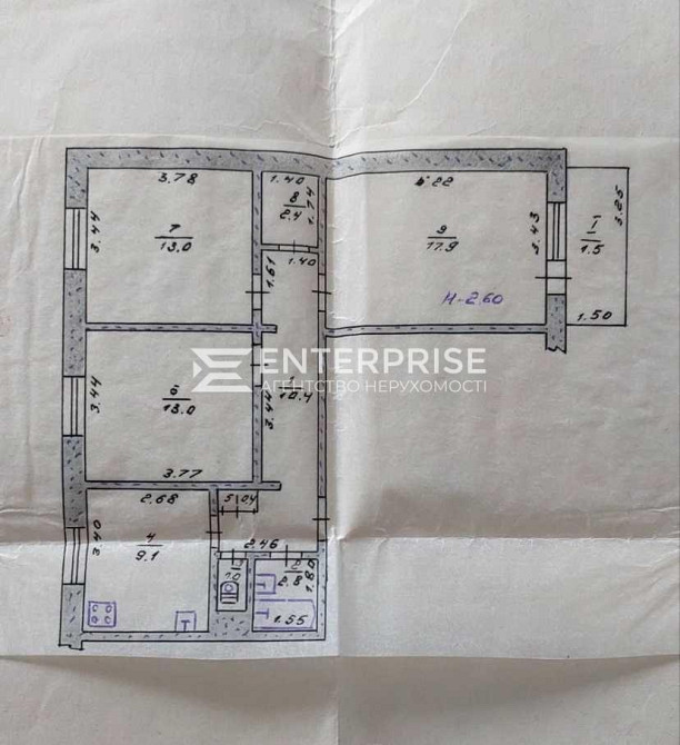 Продаж Квартира 3-кімнатна, 3/9 поверх на вул. пономарева Kotsyubyns'ke - photo 8