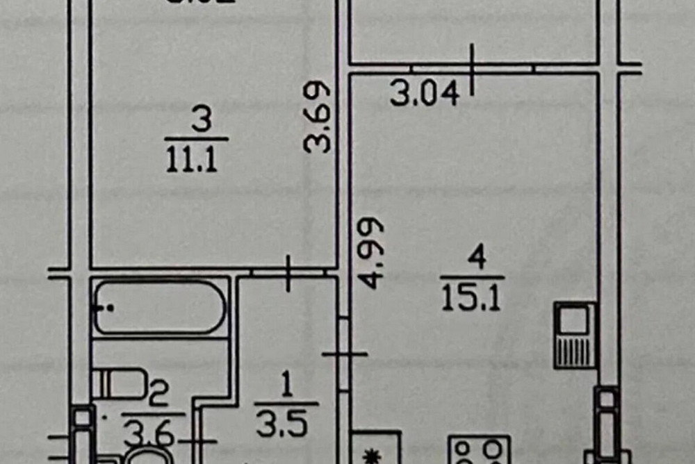 Продаж Квартира 1-кімнатна, 14/16 поверх на Михайла Максимовича вул. (Онуфрія Трутенка), 24 Київ - фото 3