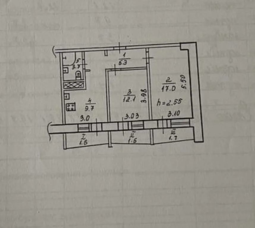 Продаж 2к Квартира 55 кв.м пр.Героїв Дніпро - фото 3