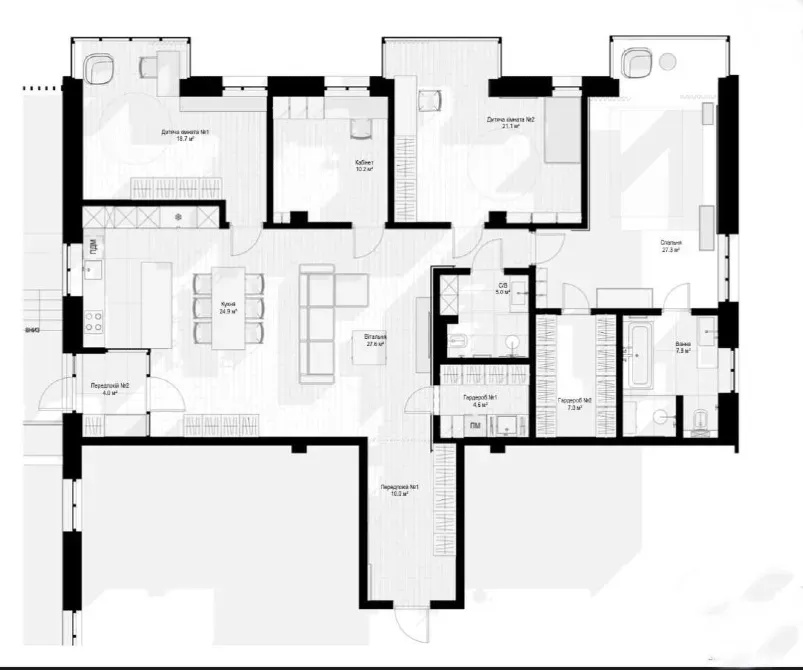 Продаж 5к Квартира 177.6 кв.м Ольгерда Бочковського 8Б Дніпро - фото 19