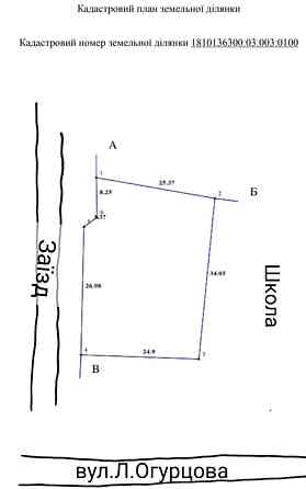 Продаж земельної ділянки 9 соток на Лейтенанта Огурцова Житомир
