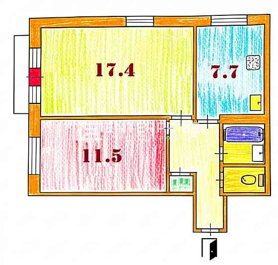 Продаж 2к Квартира 47 кв.м Ушинського вул. Kiev