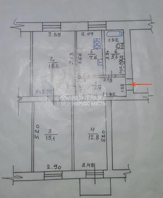 Продаж Квартира 3-кімнатна, 3/5 поверх на вул. Науки Харків - фото 2