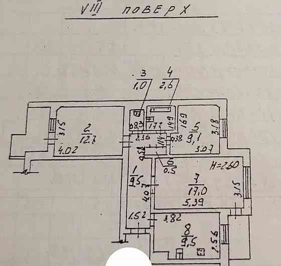 Продаж Квартира 3-кімнатна, 8/9 поверх на Варненская ул. Odessa
