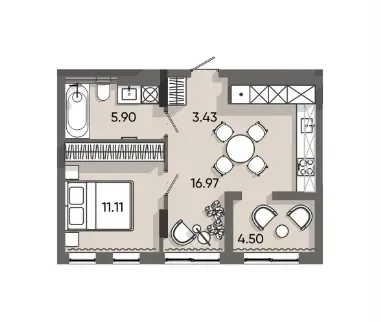 Продаж 1к Квартира 41.9 кв.м  Львів - фото 5