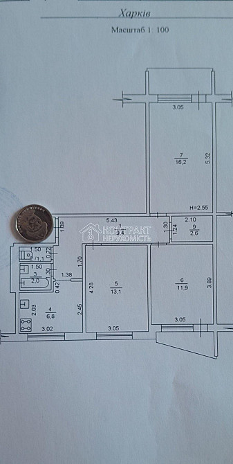 Продаж Квартира 3-кімнатна, 2/9 поверх на вул. Аерокосмічний проспект Харків - фото 6