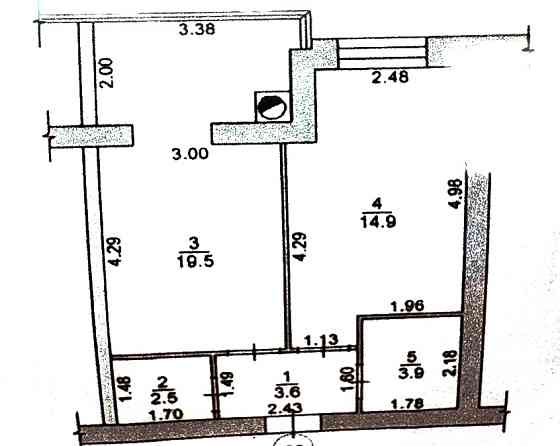 Продаж 1к Квартира 45 кв.м Домбровського 3-д Zhytomyr