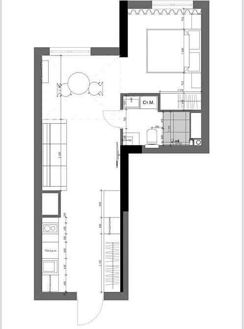 Оренда Квартира 1-кімнатна, 5/25 поверх на ул. Елены Телиги Київ - фото 4