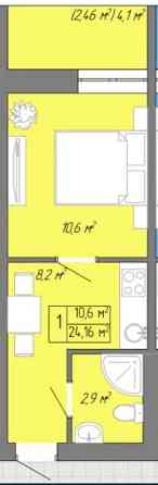 Продаж Квартира 1-кімнатна, 11/18 поверх на Жемчужная ул., 3а Odessa