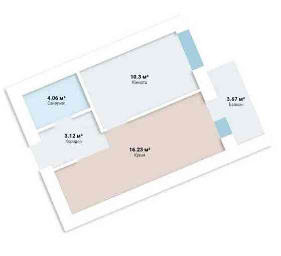 Продаж Квартира 1-кімнатна, 6/9 поверх на Тлехаса, 19 Uzhhorod