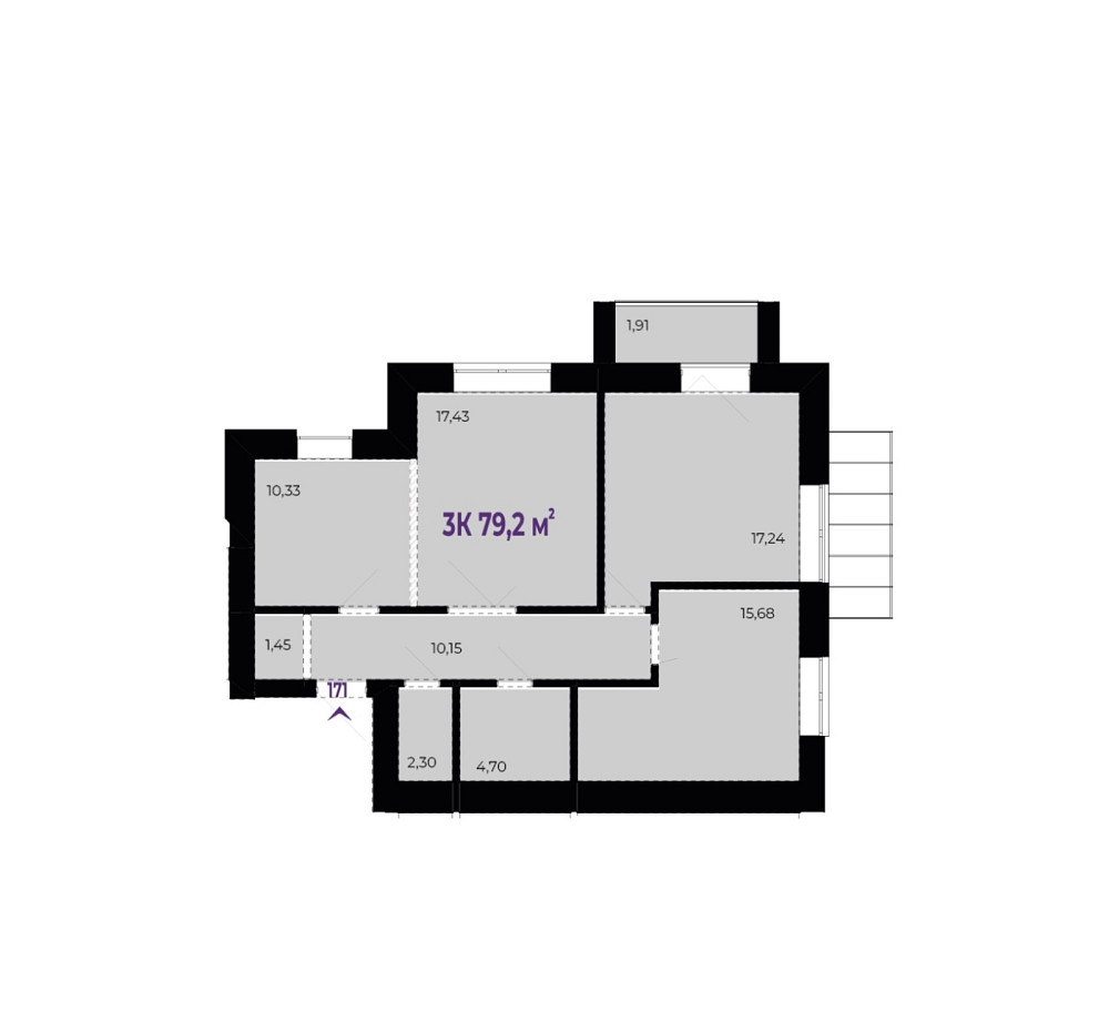 Продаж Квартира 3-кімнатна, 9/9 поверх на Мазепи Гетьмана вул., 168 Івано-Франківськ - фото 2