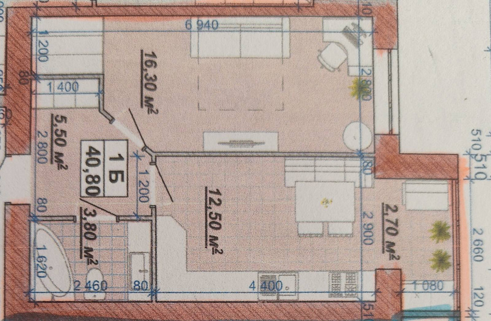 Продаж Квартира 2-кімнатна, 14/14 поверх на вул. Княгинин Івано-Франківськ - фото 2