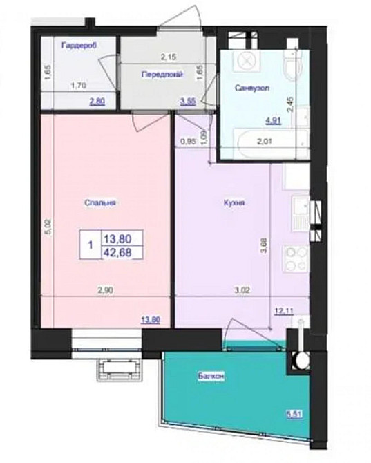 Продаж Квартира 1-кімнатна, 3/10 поверх на вул. Святослава Ріхтера Zhytomyr - photo 1