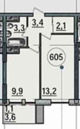 Однокомнатная в новом доме. Одеса