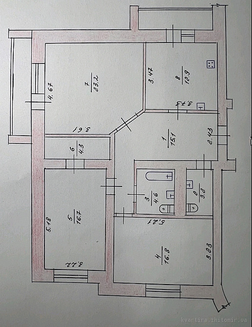 Продаж Квартира 3-кімнатна, 8/10 поверх на Перемоги Zhytomyr - photo 3