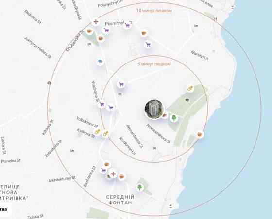 Продаж Квартира 2-кімнатна, 21/22 поверх на Литературная ул. Одеса