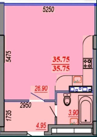 Продаж Квартира 1-кімнатна, 2/8 поверх на Сегедская ул., 13а Одеса - фото 4