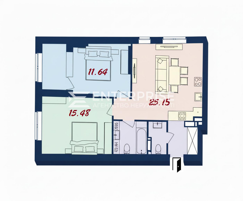 Продаж 2к Квартира 67.68 кв.м Наддніпрянське шосе вул. Київ - фото 2