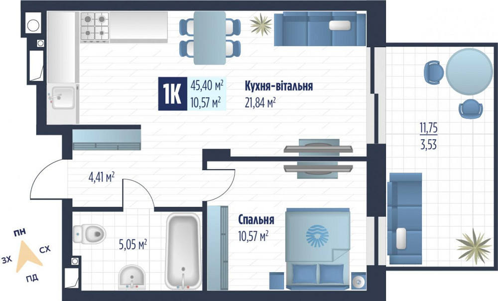 Продаж Квартира 1-кімнатна, 5/5 поверх на вул. Героїв Крут Sokilnyky - photo 2