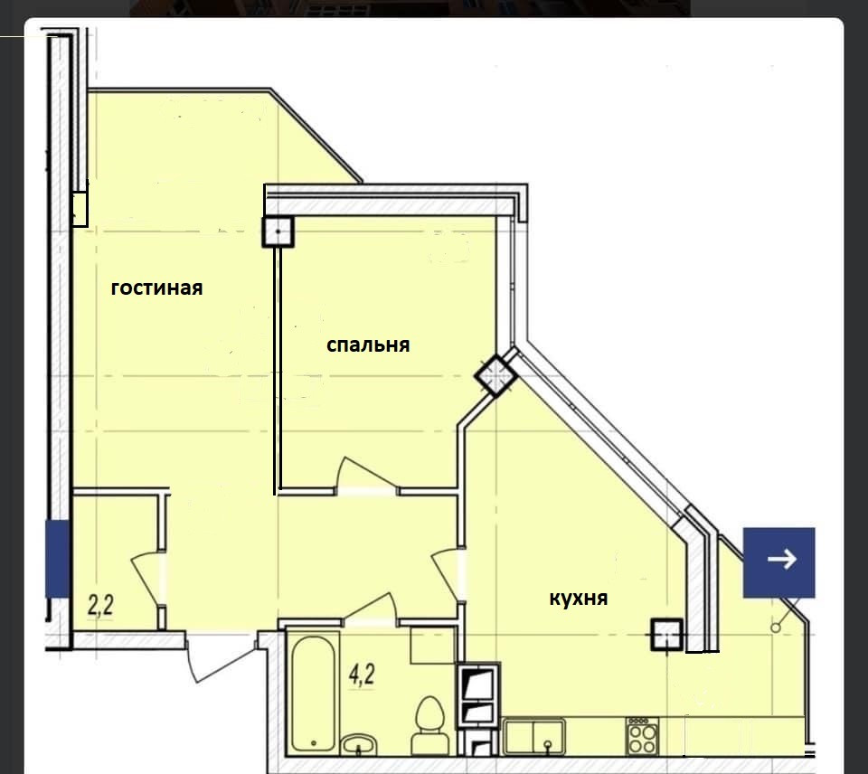 2 ком. кв. в ЖК "Дмитриевский" Одесса - изображение 13