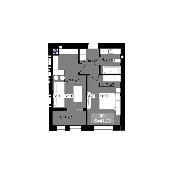 Продаж Квартира 1-кімнатна на вул. Приозерна Івано-Франківськ - фото 2