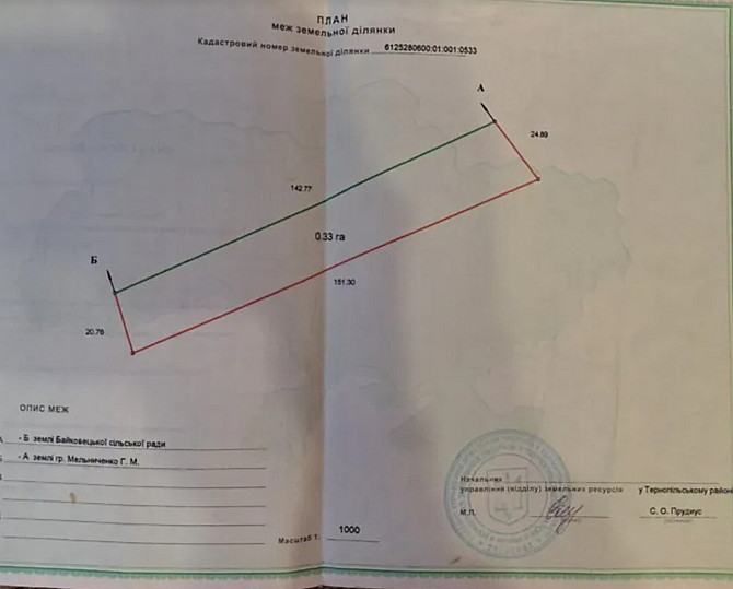 Продаж земельної ділянки сільськогосподарського призначення, площа 32.9 сотки, Байківці Байківці - фото 5