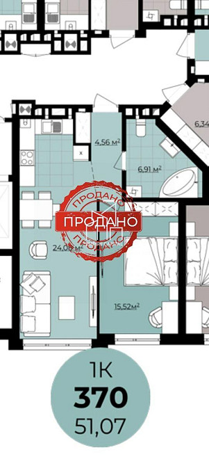 Продаж 1к Квартира 51.07 кв.м Мікльоша Карла вул. Львов - изображение 4