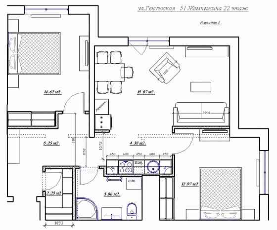 Продаж Квартира 3-кімнатна, 18/24 поверх на Генуэзская ул., 3г Одеса